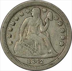 1842-O Liberty Seated Silver Dime VF Uncertified #1119