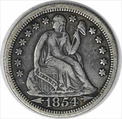 1854-O Liberty Seated Silver Dime Arrows EF Uncertified #944