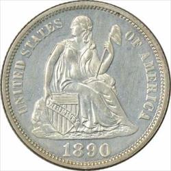 1890 Liberty Seated Silver Dime PR64 Uncertified #221