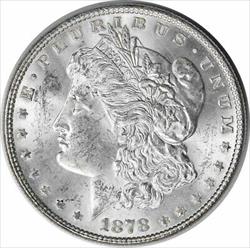 1878 Morgan Silver Dollar 7TF Reverse of 1878 MS63 Uncertified #141