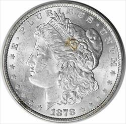 1878 Morgan Silver Dollar 7TF Reverse of 1879 MS63 Uncertified #161