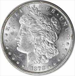 1878 Morgan Silver Dollar 7TF Reverse of 1879 MS63 Uncertified #162