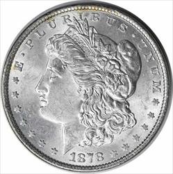1878 Morgan Silver Dollar 7TF Reverse of 1879 MS63 Uncertified #164