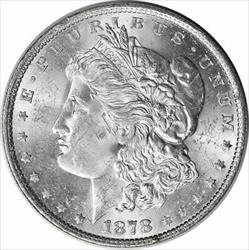 1878 Morgan Silver Dollar 7TF Reverse of 1879 MS63 Uncertified #166