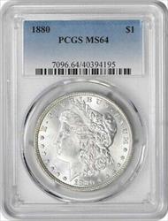 1880 Morgan Silver Dollar MS64 PCGS