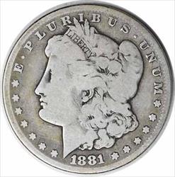 1881-CC Morgan Silver Dollar VG Uncertified #328
