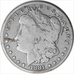 1881-CC Morgan Silver Dollar VG Uncertified #329
