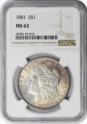 1881 Morgan Silver Dollar MS63 NGC