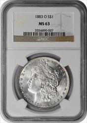 1883-O Morgan Silver Dollar MS63 NGC