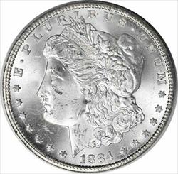 1884-CC Morgan Silver Dollar MS60 Uncertified #213