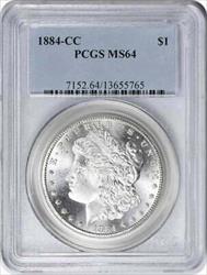 1884-CC Morgan Silver Dollar MS64 PCGS