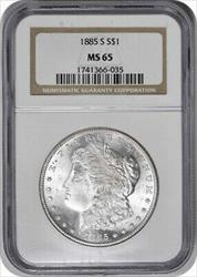1885-S Morgan Silver Dollar MS65 NGC