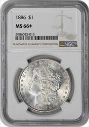 1886 Morgan Silver Dollar MS66+ NGC
