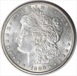 1886-S Morgan Silver Dollar MS60 Uncertified #1103