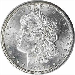 1886-S Morgan Silver Dollar MS60 Uncertified #1107