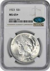 1923 Peace Silver Dollar MS65+ NGC (CAC)