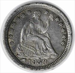1853-O Liberty Seated Silver Half Dime Arrows AU Uncertified #128