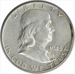 1948 Franklin Silver Half Dollar AU Uncertified #802