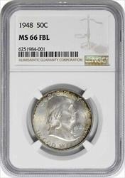 1948 Franklin Silver Half Dollar MS66FBL NGC