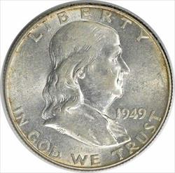 1949 Franklin Silver Half Dollar AU Uncertified #807