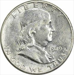 1949-S Franklin Silver Half Dollar MS60 Uncertified #1036