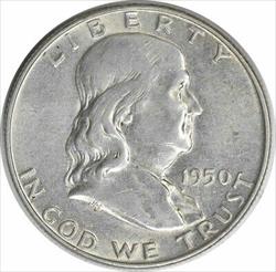 1950-D Franklin Silver Half Dollar AU Uncertified #817