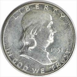 1951 Franklin Silver Half Dollar PR64 Uncertified #149