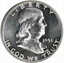 1951 Franklin Silver Half Dollar PR65 Uncertified #152