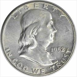 1952-D Franklin Silver Half Dollar AU Uncertified #831