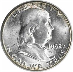 1952 Franklin Silver Half Dollar MS63 Uncertified #133