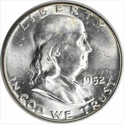 1952 Franklin Silver Half Dollar MS63 Uncertified #135
