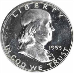 1953 Franklin Silver Half Dollar PR65 Uncertified #154