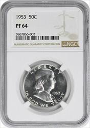 1953 Franklin Silver Half Dollar PR64 NGC