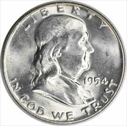 1954-D Franklin Silver Half Dollar MS63 Uncertified #252