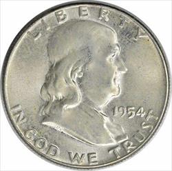 1954 Franklin Silver Half Dollar AU Uncertified #834