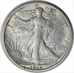1916 Walking Liberty Silver Half Dollar AU58 Uncertified #237