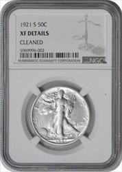 1921-S Walking Liberty Silver Dollar EF Details (Cleaned) NGC