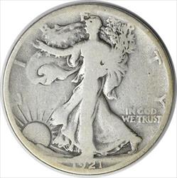 1921-S Walking Liberty Silver Half Dollar G Uncertified #1127