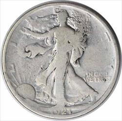 1921 Walking Liberty Silver Half Dollar VG Uncertified #163