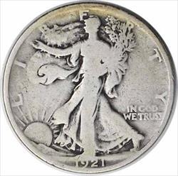 1921 Walking Liberty Silver Half Dollar VG Uncertified #164