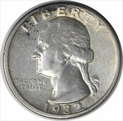 1932-D Washington Silver Quarter EF Uncertified #156