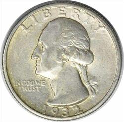1932-S Washington Silver Quarter AU Uncertified #1151