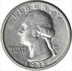 1935-D Washington Silver Quarter AU Uncertified #1150