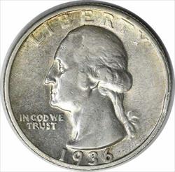 1936-D Washington Silver Quarter AU Uncertified #234