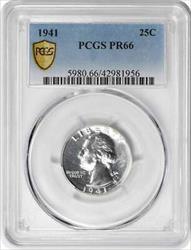 1941 Washington Silver Quarter PR66 PCGS