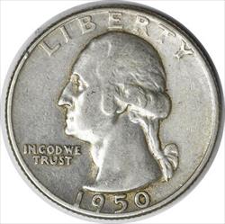 1950-D/S Washington Silver Quarter OMM 1 FS-601 EF Uncertified #116