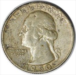 1950-D/S Washington Silver Quarter OMM 1 FS-601 EF Uncertified #117