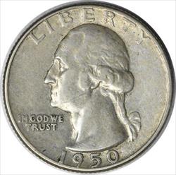 1950-D/S Washington Silver Quarter OMM 1 FS-601 EF Uncertified #120