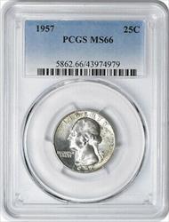 1957 Washington Silver Quarter MS66 PCGS