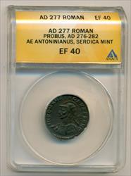 Roman Empire Probus AD 276-282 BI Antoninianus Serdica Mint XF40 ANACS